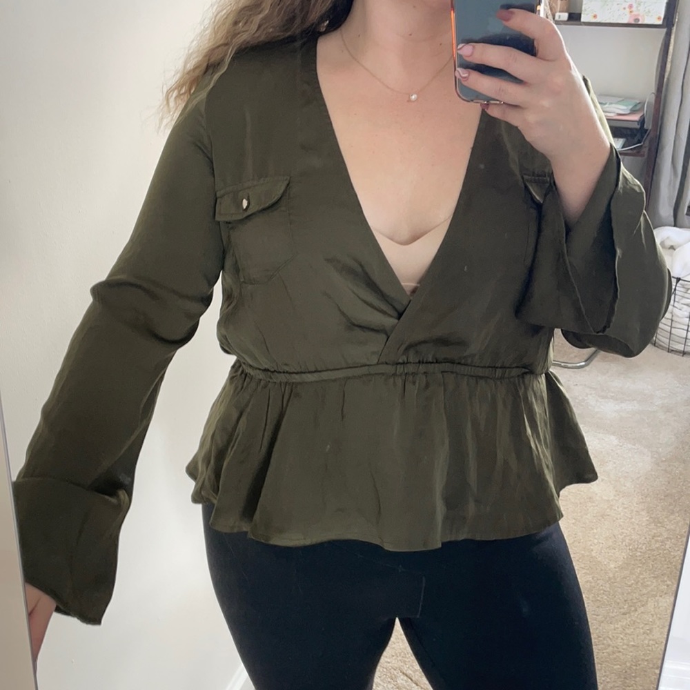 Open Hearted Peplum top